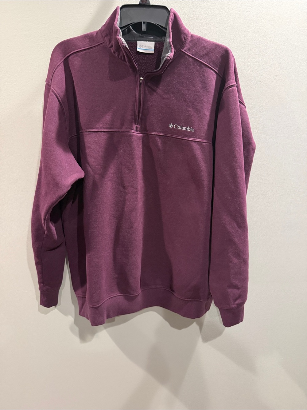 Columbia Men's Zip-Up Fleece Pullover - Plum